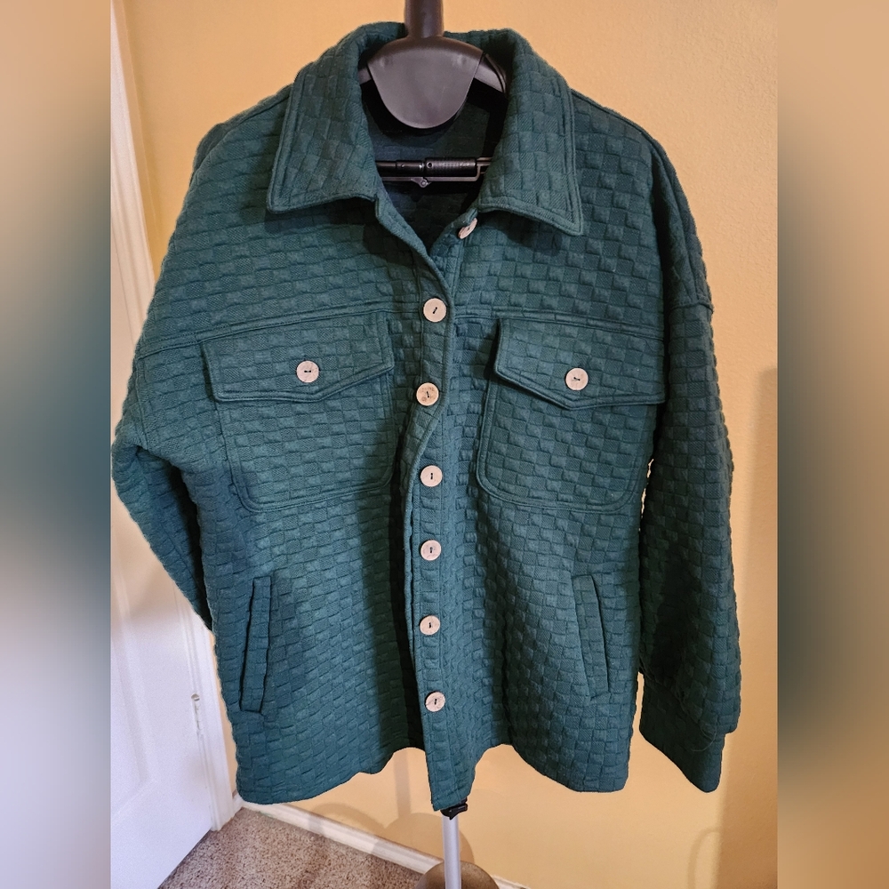 Emerald green shacket